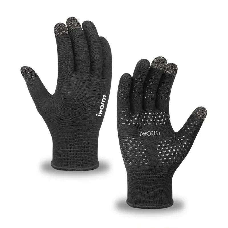 Winddichte Winterwarme Handschuhe Radhandschuh Rutschfester Thermofleece-Handschuh Vollfinger Angeln Motorrad Skifahren Handschuh