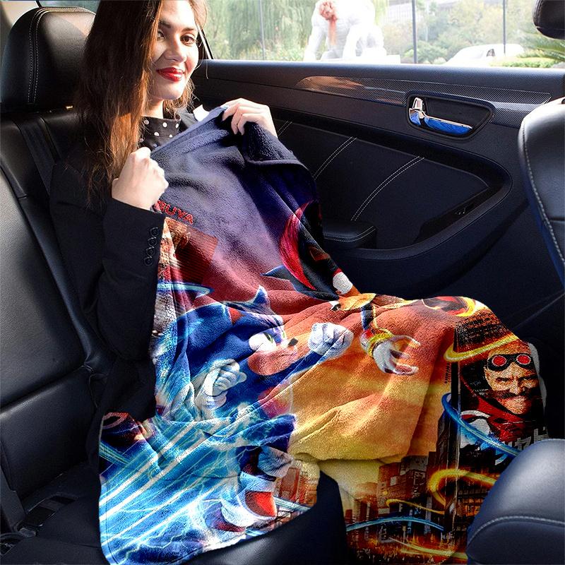 1pc Sonic the Hedgehog Sonic Boom Movie Poster Print, Home Decor, Couch Blanket .B066