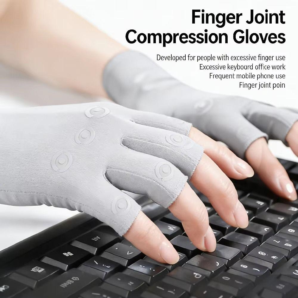 Breathable Fabric Fingerless Gloves Compression Wrap Arthritis Hand Wraps  Daily Hand Support
