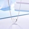 Peach Love Heart-shaped Necklace for Women, Japanese and Korean Simple and Fashionable Temperament Short Pendant Clavicle Chain Neck and Neck Chain