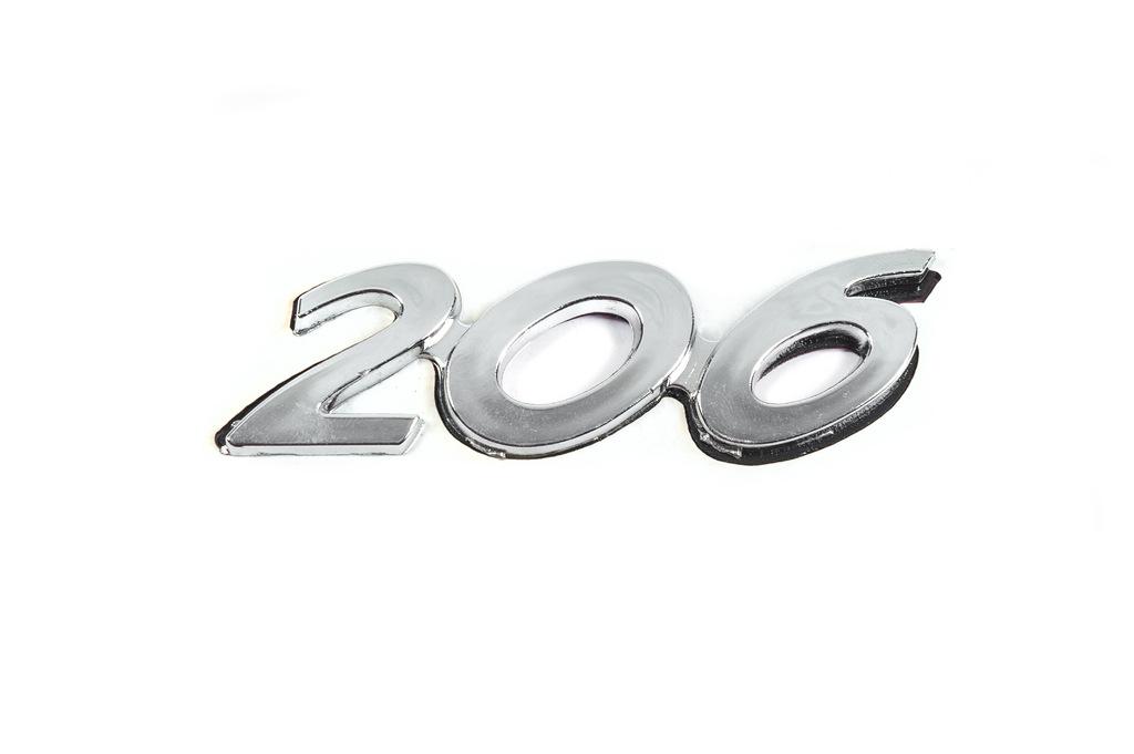 

Надпись 206 (90мм на 25мм) для Peugeot 206