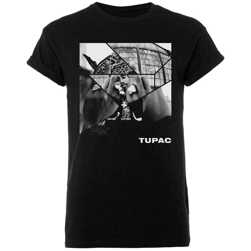 Tupac Broken Up T- Black New Unisex T-Shirt S