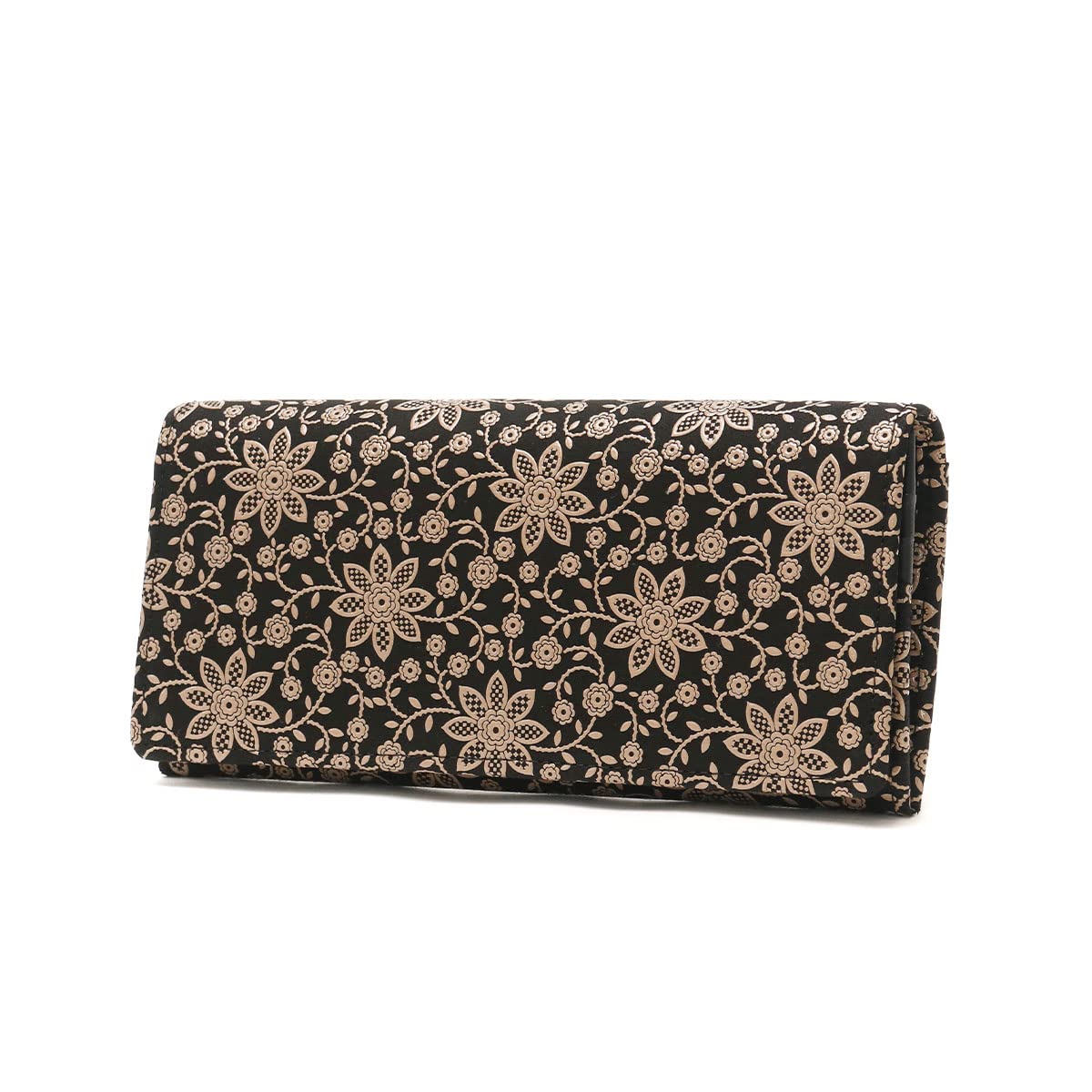 

Tsubaiiri Q Long Wallet 2308 x White [Inden-ya] [Inden-ya] Clematis/Black