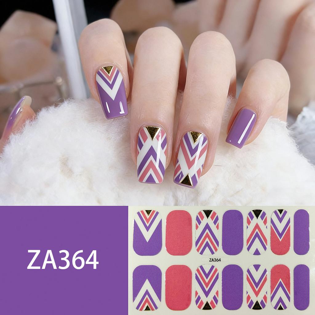 ZA Skin Brightening Waterproof No-Cure Full Cover Gel Nail Wraps, Luxury Minimalist Nail Stickers, Nail Patch Films