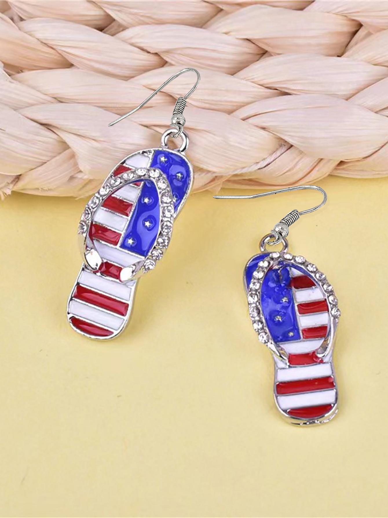 Slippers Earrings Earrings Independence Day Celebration Fine Temperament Elegant Beach Vacation Earrings