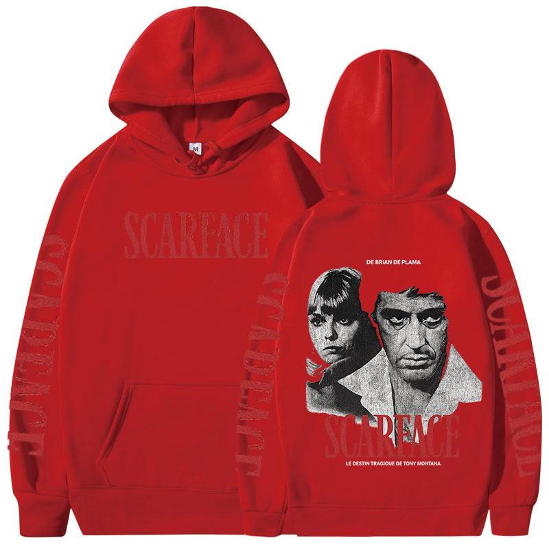 Gang Movie Scarface Hoodies Tony Montana Face Al Pacino Sweatshirts Men Women Clothing Oversized Long Sleeves Fleece Pullovers
