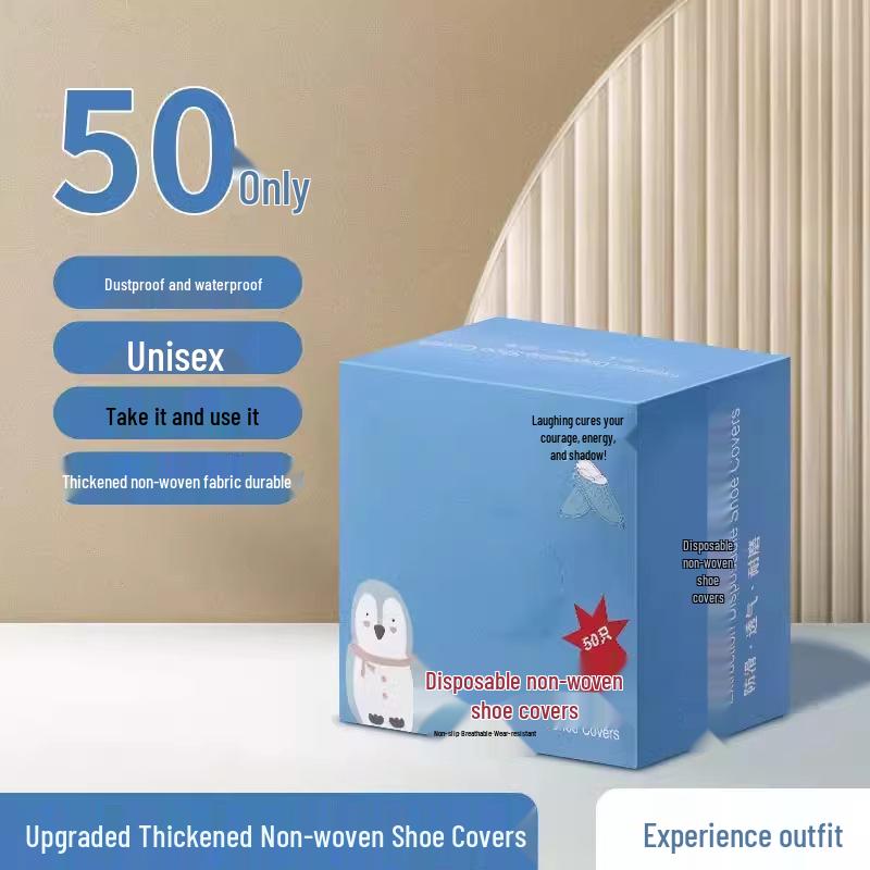 Waterproof Non-Slip Reusable Shoe Covers for Indoor Use - Durable & Thickened Overshoes for Students