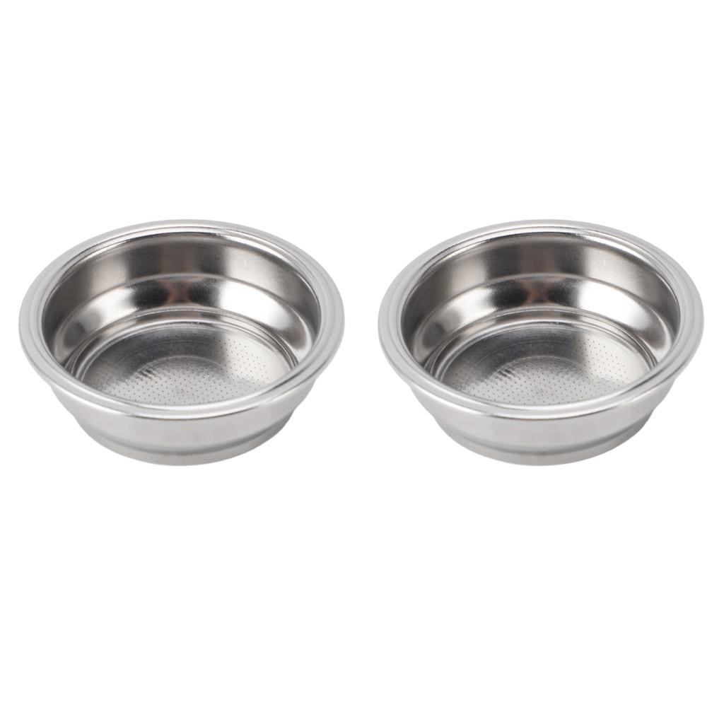 2 ks Nerezový košík do portafilteru 58mm Dvouvrstvý 2šálkový Filtrační košík do portafilteru pro Portaf