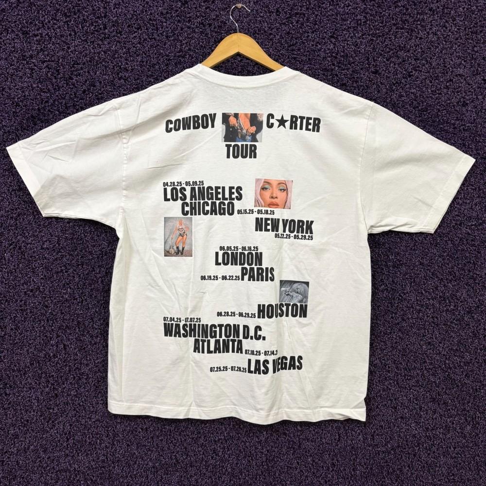 Beyoncé Cowboy Carter all Tour stops Tshirt Extra Large Unisex T-Shirt XL
