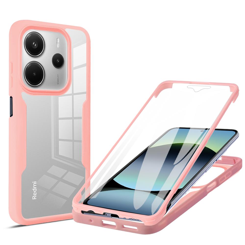 Military Grade 360 Full Cover Case For Xiaomi Redmi 14C 13C 12C Note 14 13 12 Pro Plus Pro+ 5G Clear Shockproof Shell Clear Hard