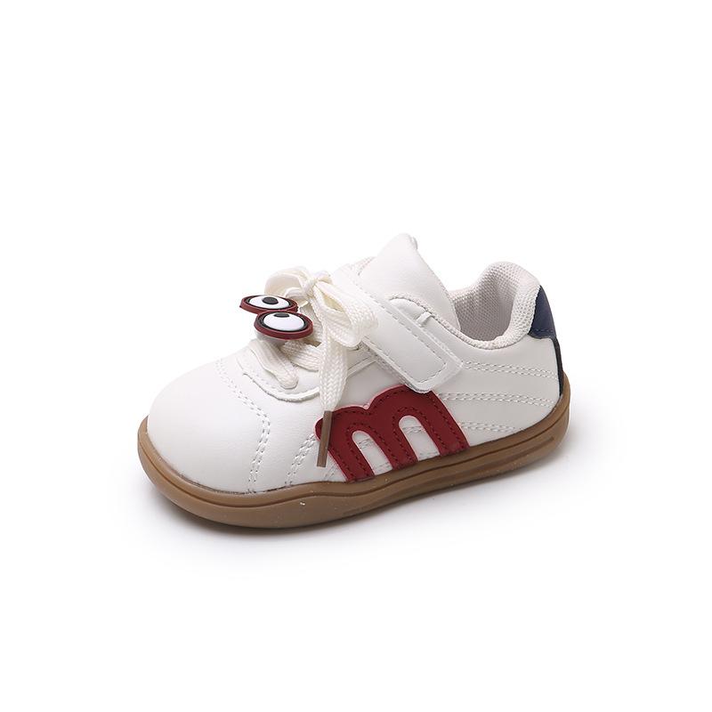 Spring and Autumn Children's Sneakers Boys 1-3-6 Baby Shoes Soft Sole Girls Little White Shoes Breathable Toddler Shoes