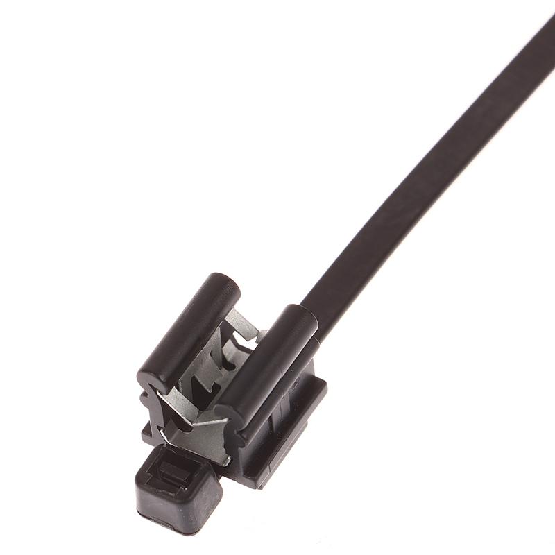 10Pcs 5X200Mm Car Sheet Metal Cable Tie Pipe Line Fixing Edge Vehicle Sunroof Car Window Plastic Zip Tie Wire Harness Steel Clip