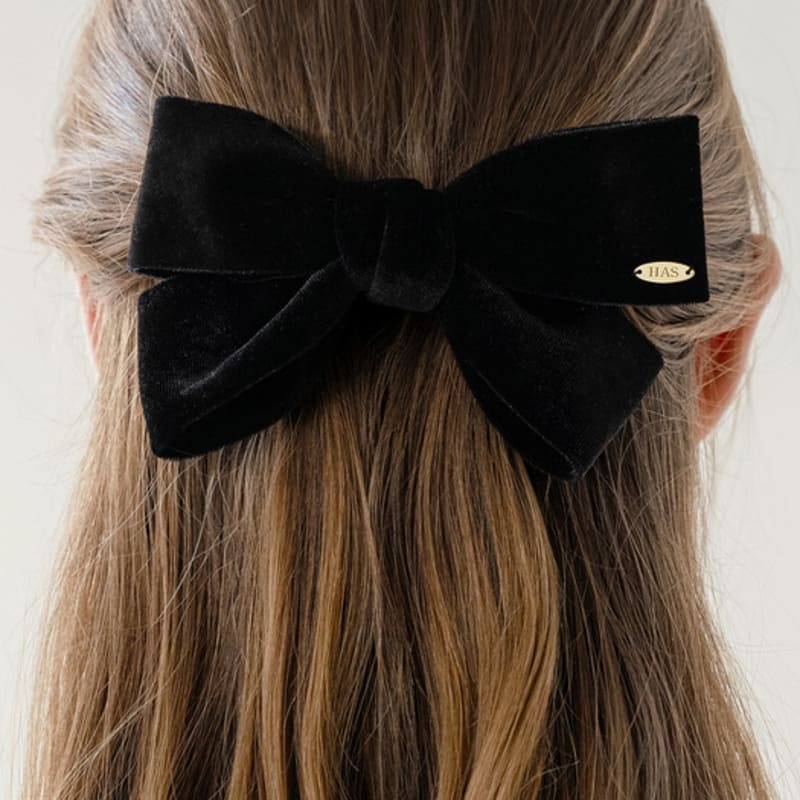 HAS HDM014 Classic Velvet Ribbon Hair Pin