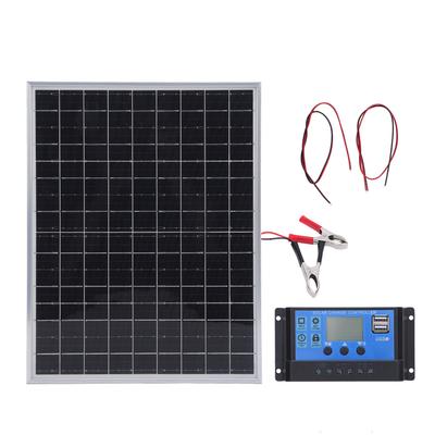 Nešiojama saulės baterija 15W 12V 24V automatiškai adaptuojanti su 60A valdikliu monokristalinė saulės baterija