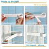 Magnetic Shower Liner Holder Adhesive Curtain Side Clip for Bathroom Water Control and Wall Side Guidance Daily