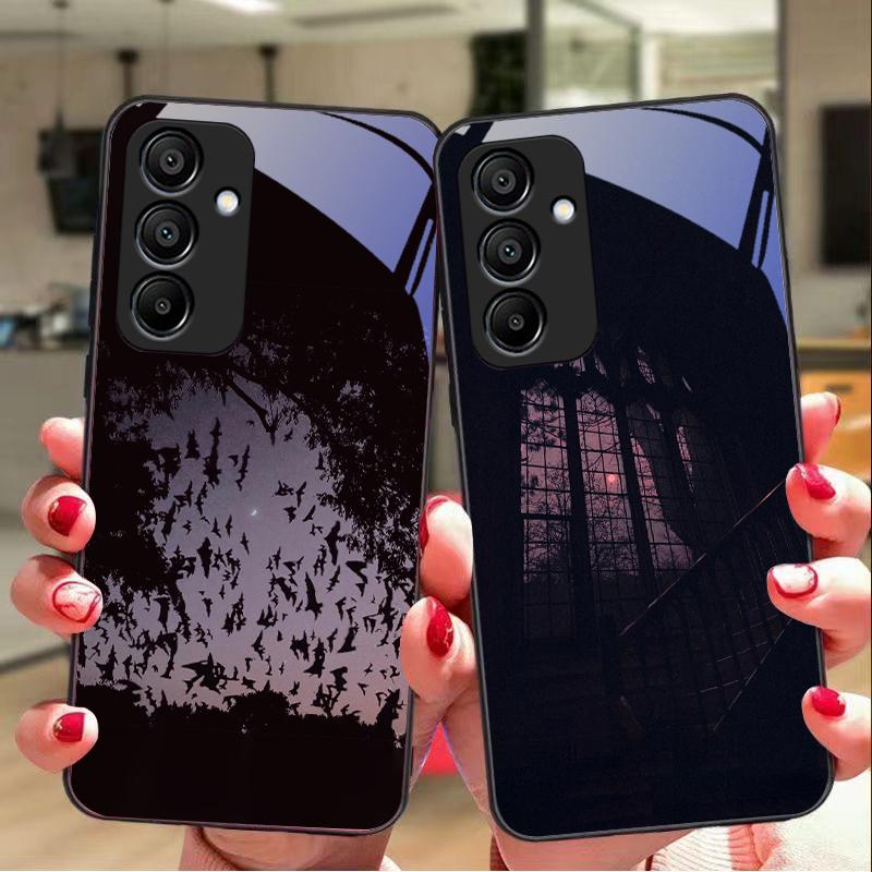 The Dark House For Samsung Galaxy A15 5G 54 4G 51 50 24 35 90 71 12 51 53 52S 80 22 34 Black Tempered Glass Phone Case