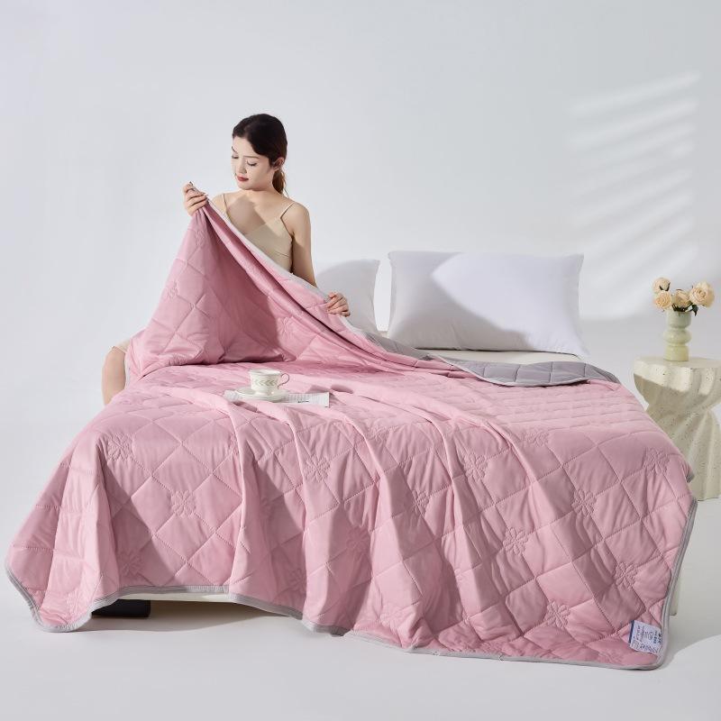 Class A summer cool quilt cold silk single double air conditioner quilt solid color cold summer quilt