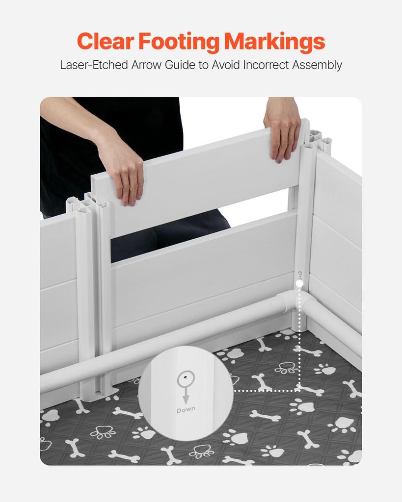 Dog Whelping Box 38.6x38.6x18.1 inch Door Height Adjustable for Medium Dog