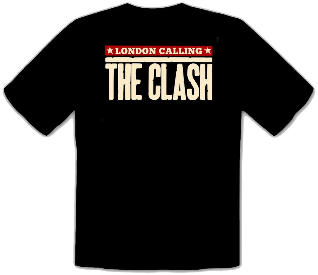 THE CLASH ROCK MUSIC LOGO Black T-shirt -515-