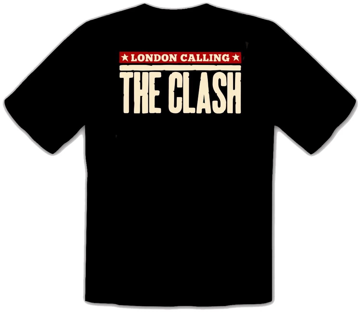 

THE CLASH ROCK MUSIC LOGO Black T-shirt -515- 4XL