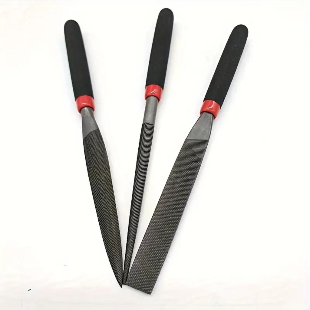 1 Set Of  Needle Files With Flat And Round Tips For Woodworking, Engraving, Glass And Metalworking