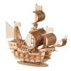 3D Sailboat Wooden Puzzle Assembly Model Puzzle DIY Wooden Crafts 3D Puzzle Toys Gifts Arma De Bolinhas Gel Desk Decoration