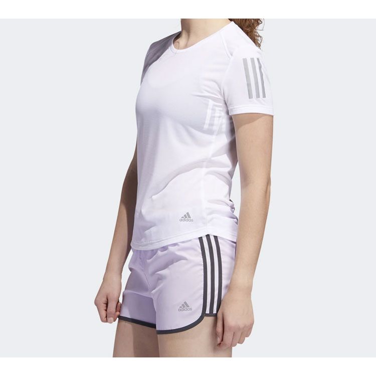 Adidas Own The Run Tee Running Sports Short Sleeve Women Tops White FM5812