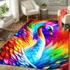 1pc Beautiful Swan Print, Design Indoor Area Rug - Soft, Anti-Slip, and Durable Gaming Room Decor for Bedroom