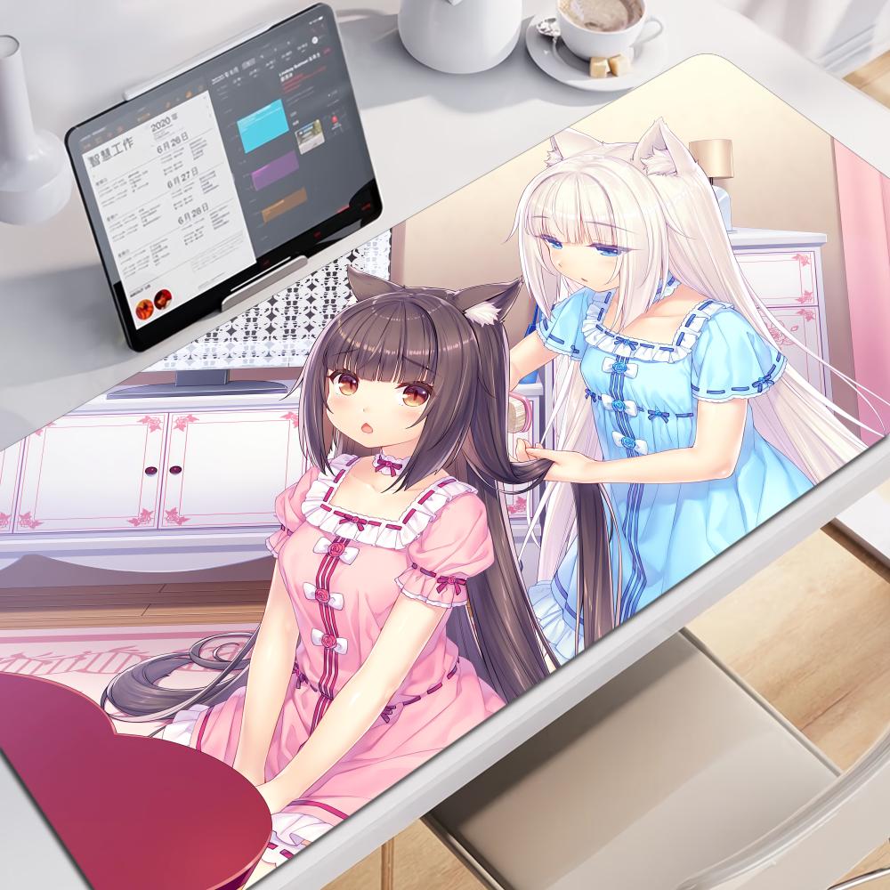 xmm Home HD Computer Table Pad Rubber MousePad Anime Nekopara Carpet Game Office Laptop Soft Table Pad Desktop Protect Mat