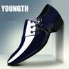 Scarpe da Uomo Abbigliamento Retro Appuntite Moda Lucide Traspiranti Casual Pelle Lucida Scarpe da Lavoro Matrimonio Singole