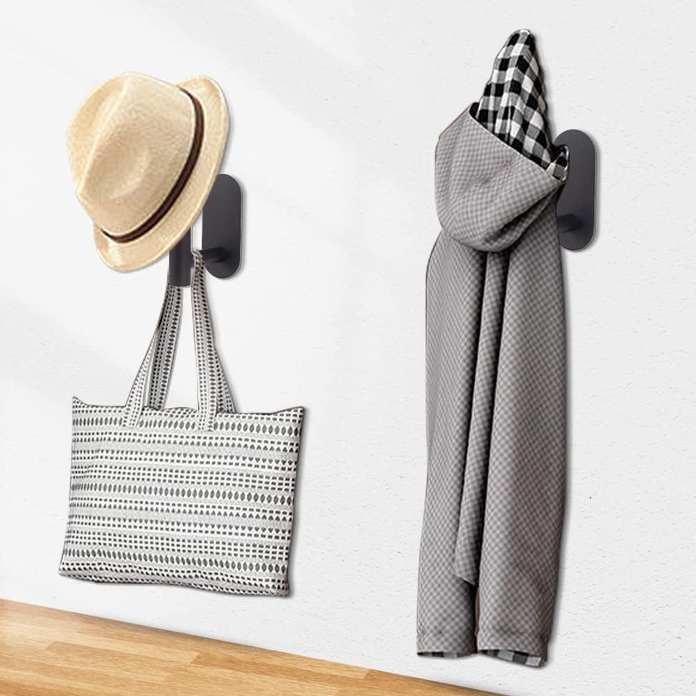 3 Pcs Hat Rack for Baseball Caps, Multi-Function Hat Storage Organizer Hanger, Self Adhesive Stainless Steel Hat Holder Paper Towel Holder  Black