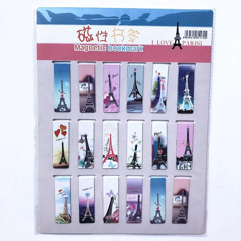 18pcs/set Colorful Cats Kawaii Flowers Magnetic Bookmarks Stars Cartoon Animal Sakura Daily Magnet Book Mark For Children Kids