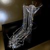 Molans Shine Hairpin Full Rhinestone Hairpins for Women Long Tassel Crystal Hair Accessories Wedding Banquet Jewelry