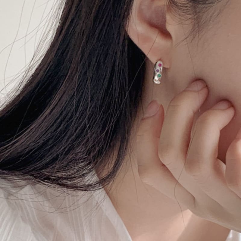 

ACOOPU [925 silver]Aoteroa rainbow earrings silver