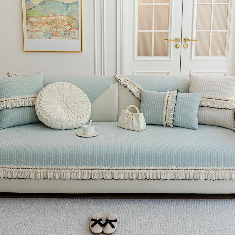 Cream Wind Advanced Feeling Four Seasons Universal Sofa Cushion  New Fungus Edge Sofa Cover Non-Slip Sofa Seat Cushion