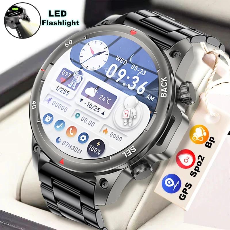 2025 Men's Sports Smartwatch Men Compass Fitness Tracker IP68 Waterproof Bluetooth Call Smartwatch Man Compatible Android IOS
