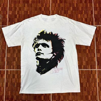 Adam Ant Face Punk Rock Tour Concert White All Size Shirt Unisex T-Shirt Graphic Tee