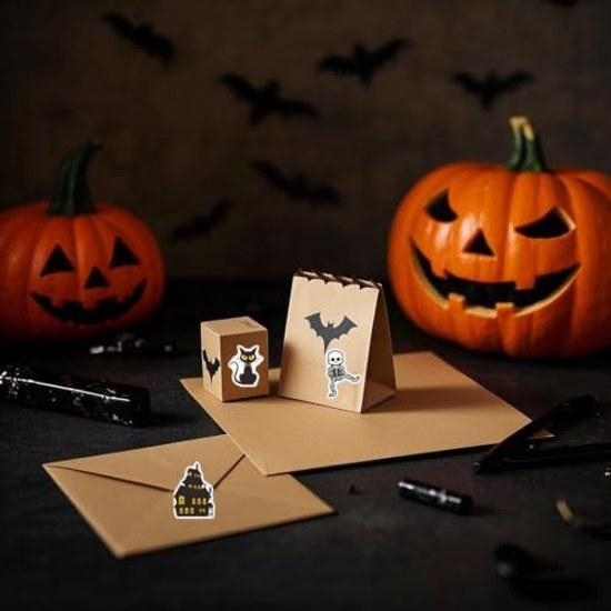 Halloween stickers 4 sheets puff prizes pumpkin DIY craft schedule