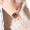 Luminous Calendar Stainless Steel Ultra-Thin Square Watch Fashion Trend Leisure Easy Korean Luxury Ladies Quartz Wristwatch