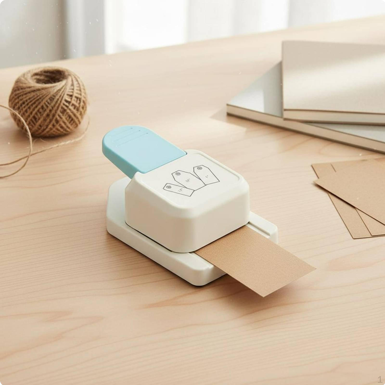 Label Punch Embossing Function DIY Crafts Bookmark Paper Puncher for Scrapbookers, Scrapbooking, 1-flat Angle
