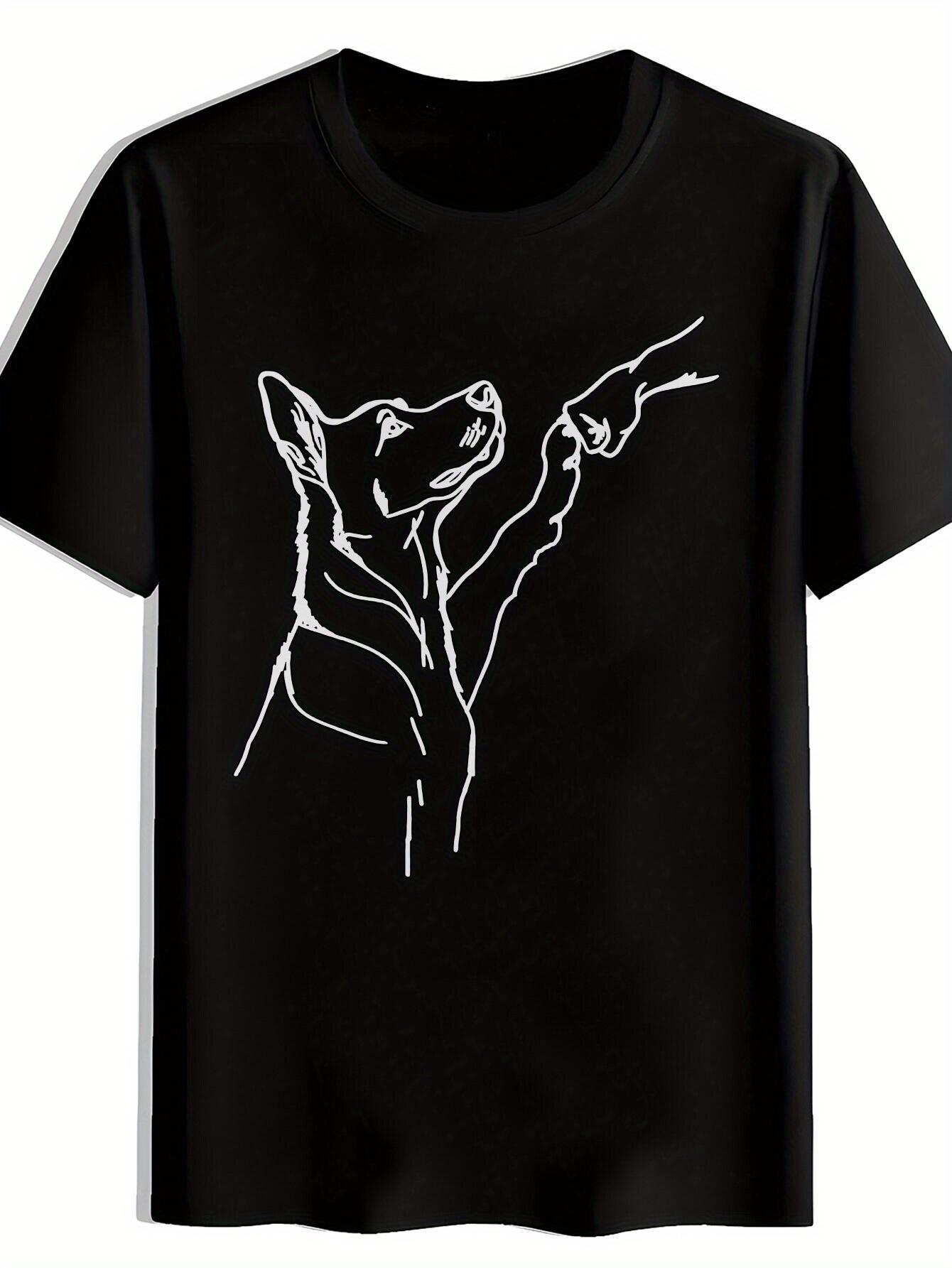 

Heavy Metal Band Graphic T-shirt - Black Tee with White Line Art - Concerts L