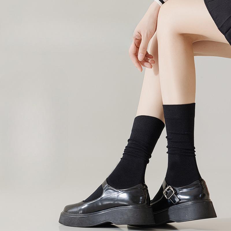 

Black Mid-high Thigh-high Stockings for Women s Spring and Summer with A Slight Pressure To Slim Legs 1 pair чорний