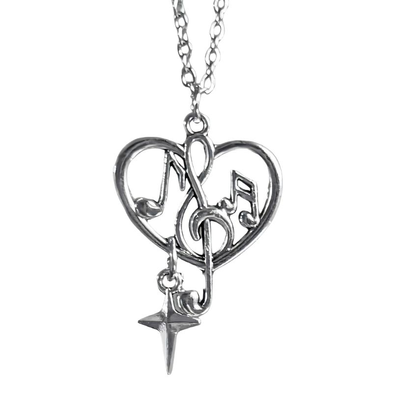 Exquisite Hollow Heart Music Symbol Pendant Drop Earrings Fashion Earrings Necklace Women s Elegant Trendy Party Jewelry