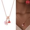 Copper Necklaces Authentic Rose Gold Plated Pink Zirconium Cupid Necklaces Cross Firefly Womens Jewellery Accessory Fine Gift