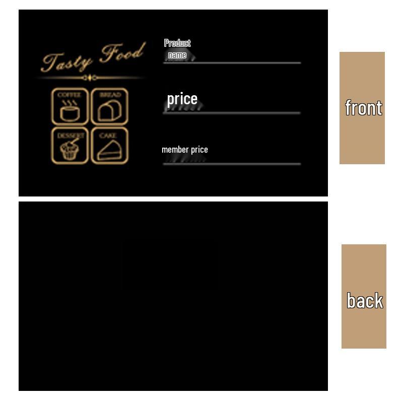 POP Display Stand Price Tag Cards for Bread & Cake