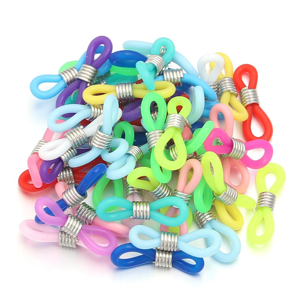 50pcs/Lot Eyeglass Chain Ends Eyeglasses Spectacles Chain Glasses Retainer Ends Rope Sunglasses Cord Holder Strap Loop Connector