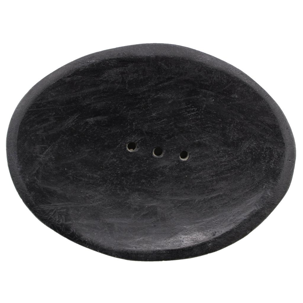 Soap Dish Black Marble Oval