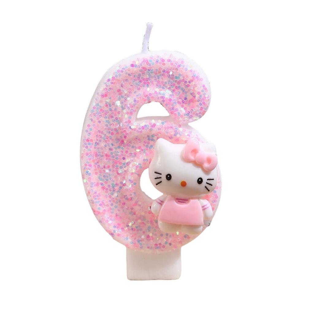 Creative Birthday Cake Number Candle Topper for Kids.
