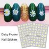 1 Sheet Nail Stickers Daisy Series Summer Nail Polish Manicure Gel Accessories Women Nail Art Tips Decoration