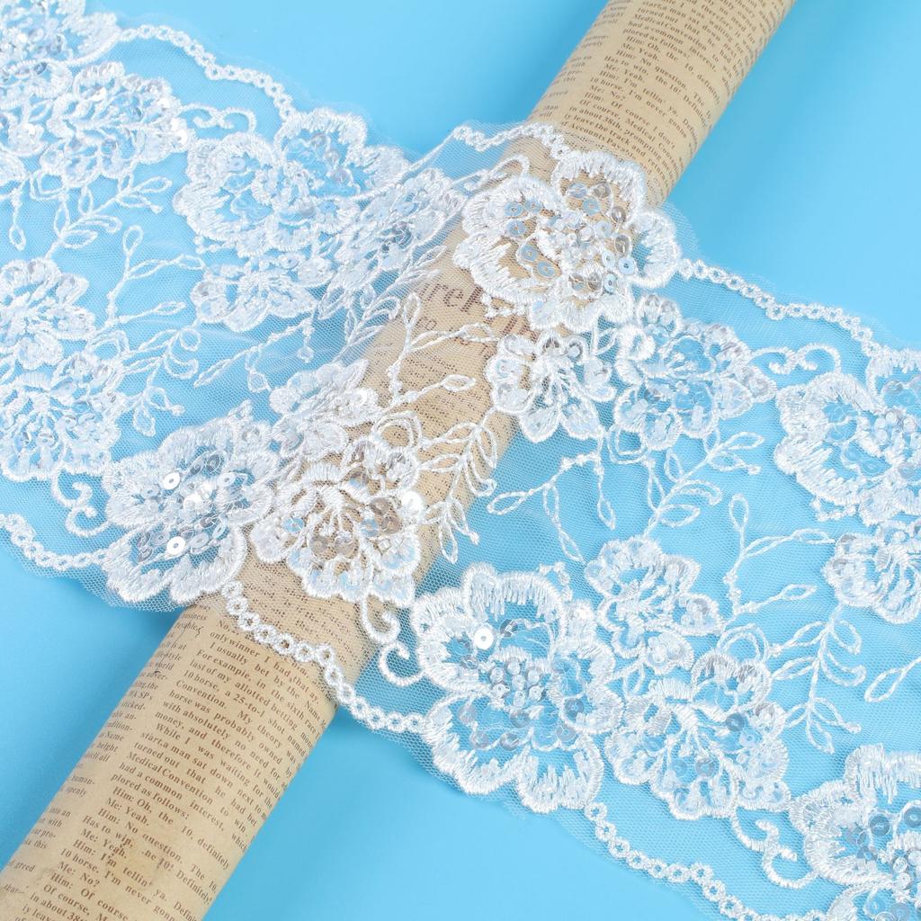 Bilateral Bead Embroidery Lace Accessories Lace Home Textiles Children'S Clothing Wedding Dress Beaded Lace 17Cm